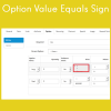 Option Value Equals Sign