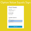 Option Value Equals Sign