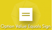 Option Value Equals Sign